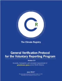 The Climate Registry's General Verification Protocol Version
