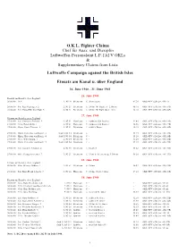 V Okls & Supplementary Claims from Lists