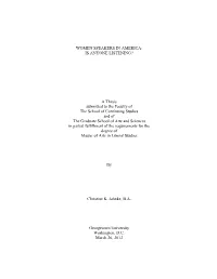 A Thesis Submitted to the Faculty of The