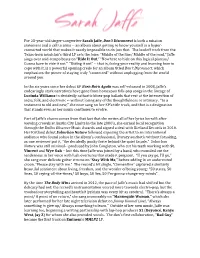 Sarah Jaffe Bio 2014 2(TT)