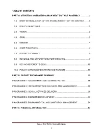 Strategic Overview Gomoa West District Assembly