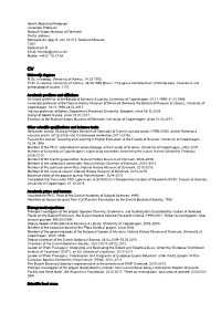 University Degrees M.Sc. in Biology, University of Aarhus, 14.02.1992