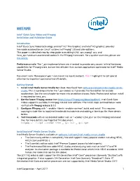 Intel® Quick Sync Video and Ffmpeg Installation and Validation Guide