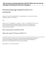 Nonsaturating Large Magnetoresistance in Semimetals