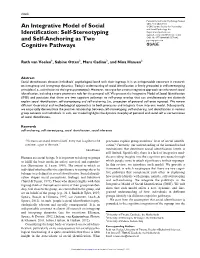 Self-Stereotyping and Self-Anchoring As Two Cognitive Pathways