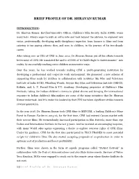 Brief Profile of Dr. Shravan Kumar