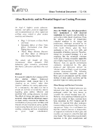 Glass Reactivity and Its Potential Impact on Coating Processes