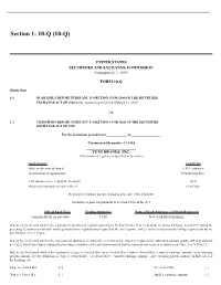 Section 1: 10-Q (10-Q)