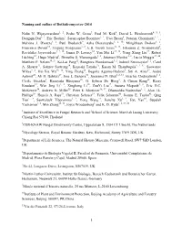 Proposed Generic Names for Dothideomycetes