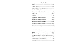 Table of Contents Welcome………………………………………………………………………...2