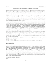 CS 61A A&S Section 3.0 Object-Oriented Programming