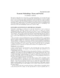 Economic Methodology: Theory and Practice © Lawrence A