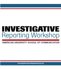 Investigativereportingworkshop.Org OVERVIEW