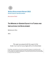 The Making of Gender Equality in Tunisia and Implications for Development