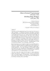 0:Object-Oriented Programming with [Incr Tcl] 0:Building Mega-Widgets with [Incr
