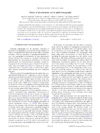 Choice of Measurement Sets in Qubit Tomography