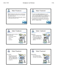 CIVL 1101 Introduction to Filtration 1/15