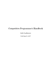 Competitive Programmer's Handbook
