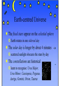 Earth-Centred Universe