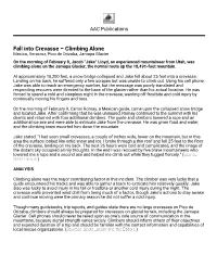 Fall Into Crevasse – Climbing Alone