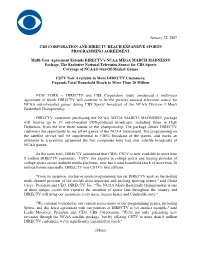 January 22, 2007 CBS CORPORATION and DIRECTV