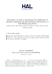 Kinematics Can Help to Discriminate the Implication of Iliopsoas