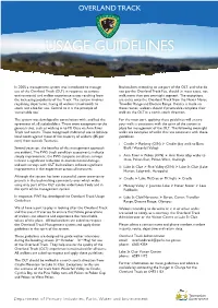 Overland Usage Guidelines
