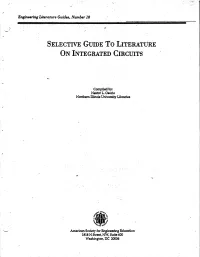 Selective GUIDE to LITERATURE CAN INTEGRATED CIRCUITS