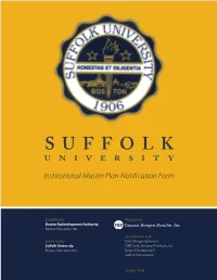 Suffolk University Institutional Master Plan Notification Form