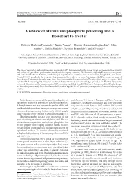 A Review of Aluminium Phosphide Poisoning and a Flowchart to Treat It Arh Hig Rada Toksikol 2016;67:183-193 183