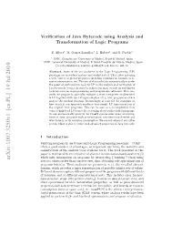 Arxiv:1007.3250V1 [Cs.PL] 19 Jul 2010 Ple Opromhg-Adlwlvlotmztosand Optimizations Low-Level and High- Perform to Applied Ae Rpoesro the of Etc