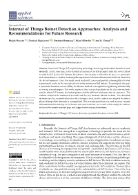 Internet of Things Botnet Detection Approaches: Analysis and Recommendations for Future Research