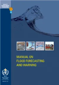 Manual on Flood Forecasting and Warning