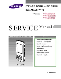 PORTABLE DIGITAL AUDIO PLAYER Basic Model : YP-T9