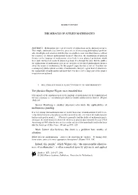 The Miracle of Applied Mathematics