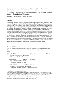 The Use of the Augment in Nguni Languages with Special Reference to the Referentiality of the Noun Eva-Marie Bloom Ström & Matti Miestamo