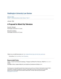 A Proposal for Wired City Television