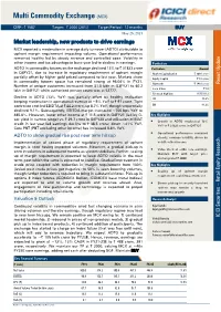 Multi Commodity Exchange (MCX)