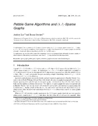 Sparse Graphs