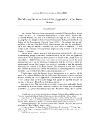 (Aggression) of the Rome Statute