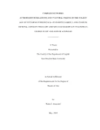 Author-Editor Relations and Cultural Change in the Golden