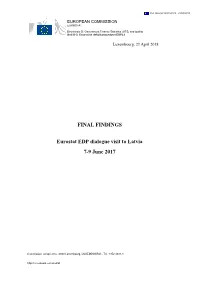 FINAL FINDINGS Eurostat EDP Dialogue Visit to Latvia 7-9 June 2017