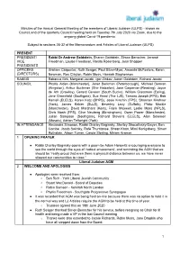Minutes of the Annual General Meeting of The