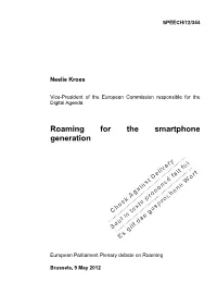 Roaming for the Smartphone Generation