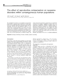 The Effect of Reproductive Compensation on Recessive Disorders Within Consanguineous Human Populations