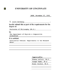 Destination Unknown: Experiments in the Network Novel