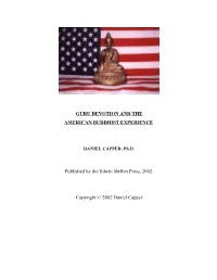 Guru Devotion and the American Buddhist Experience