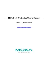 Miineport W1 Series User's Manual