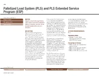 Palletized Load System (PLS) and PLS Extended Service Program (ESP)