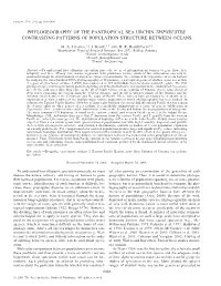 Phylogeography of the Pantropical Sea Urchin Tripneustes: Contrasting Patterns of Population Structure Between Oceans
